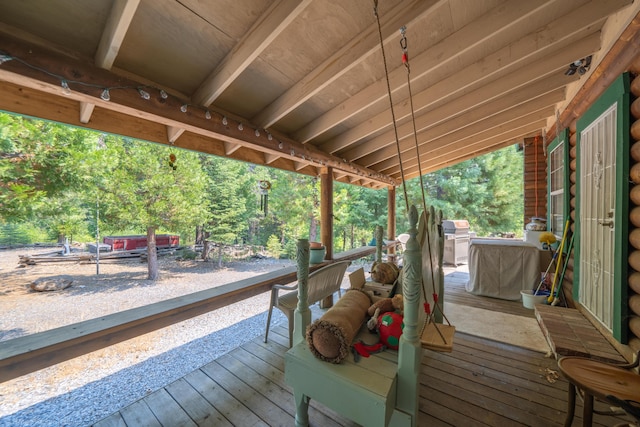 view of wooden terrace