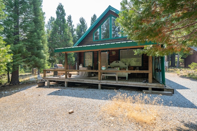 view of front of home with metal roof