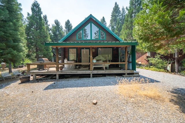 view of front of house with metal roof