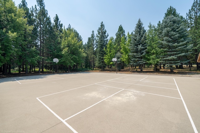 view of sport court with community basketball court