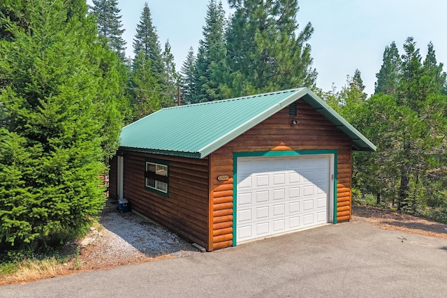 garage with driveway