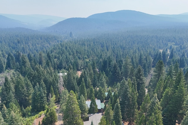 property view of mountains with a forest view