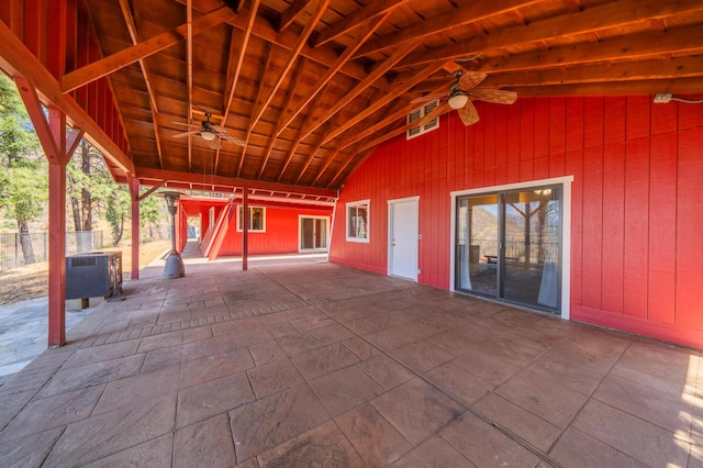 view of patio / terrace with a ceiling fan