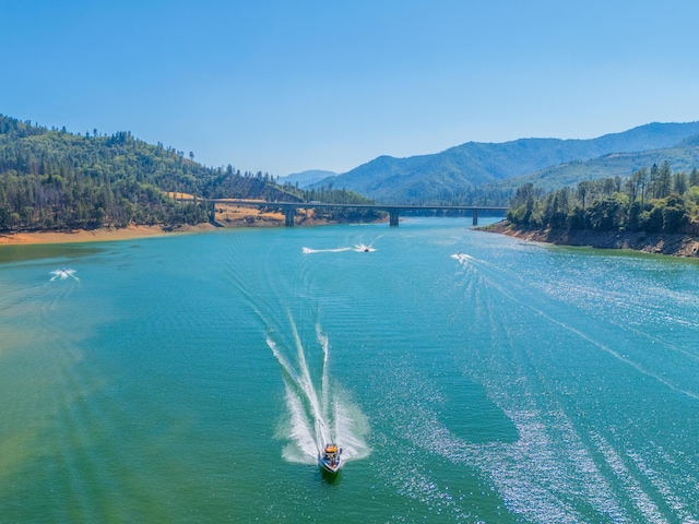 property view of water featuring a mountain view