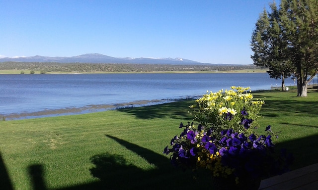 water view with a mountain view