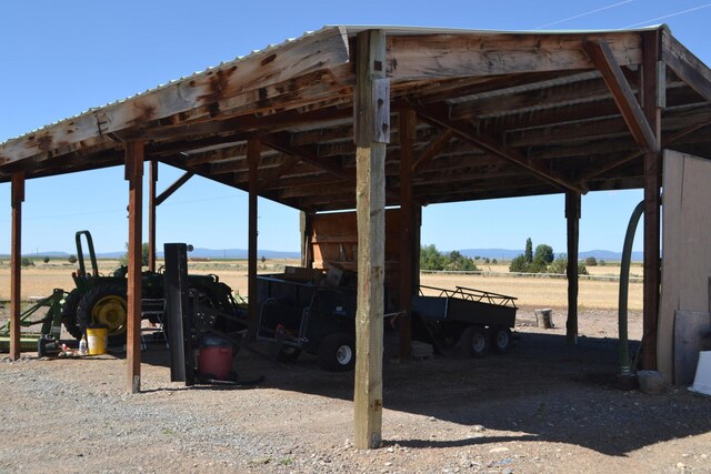 exterior space with a rural view