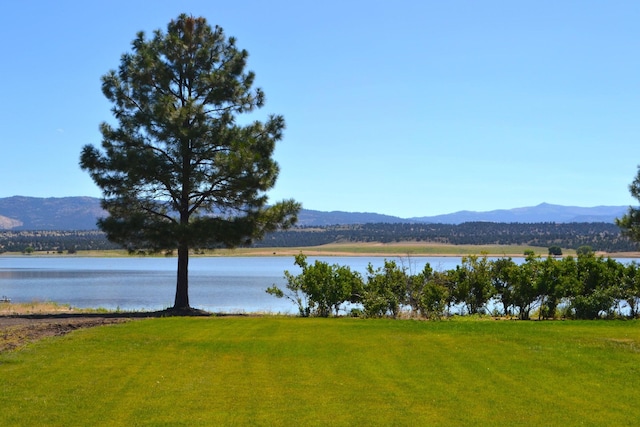 view of water feature with a mountain view