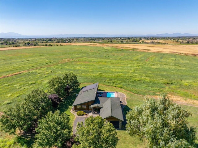 drone / aerial view featuring a rural view