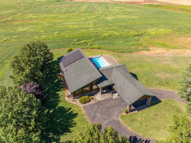 bird's eye view featuring a rural view