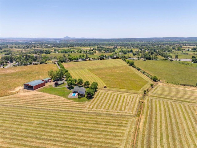 drone / aerial view with a rural view