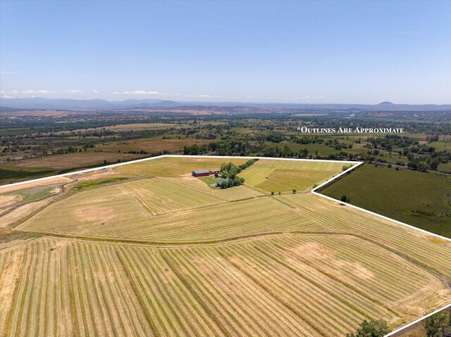 bird's eye view featuring a rural view