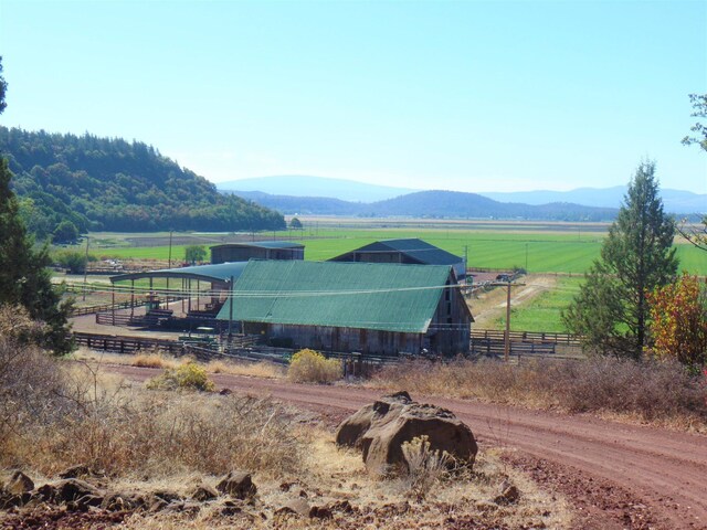 property view of mountains with a rural view