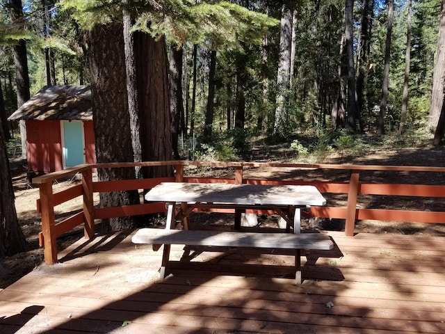 view of wooden terrace