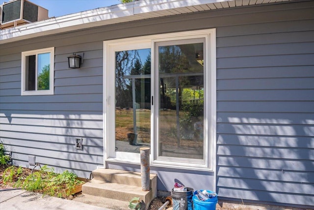 view of doorway to property