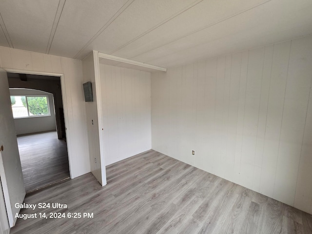 interior space with hardwood / wood-style floors