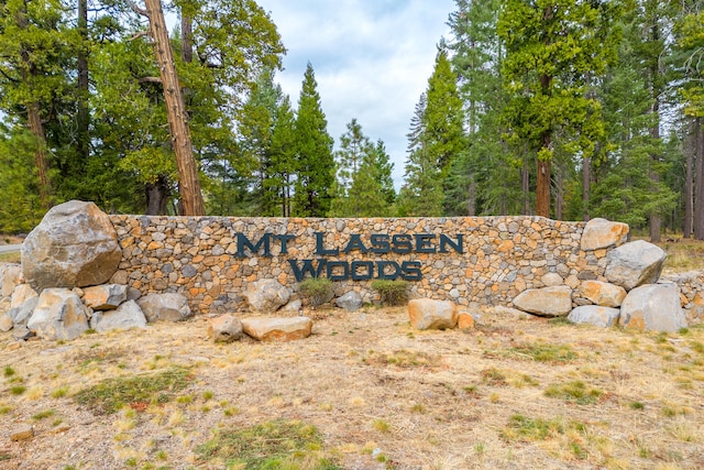 view of community sign