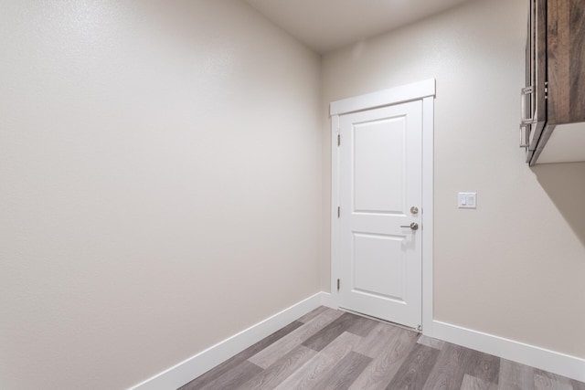 entryway with light hardwood / wood-style flooring