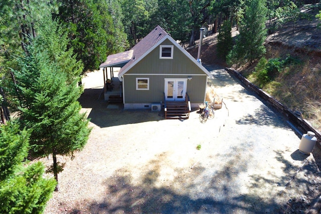 view of front of house featuring french doors