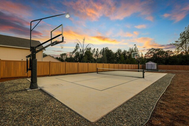 view of basketball court