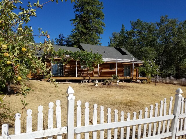 7414 Albers Forest Dr, Shingletown, CA 96088 - log cabin featuring log siding and fence
