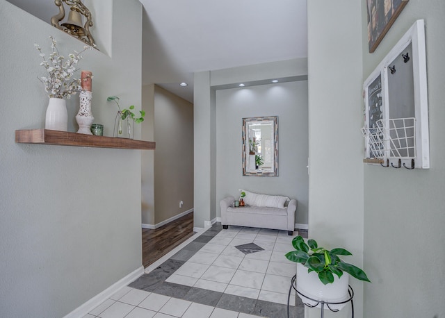 hallway featuring light hardwood / wood-style floors