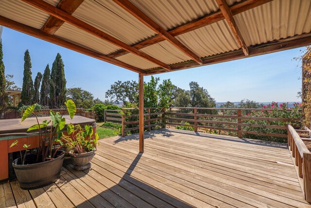 view of wooden terrace