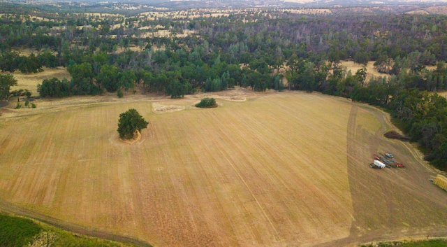 drone / aerial view with a rural view