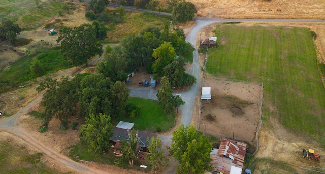 bird's eye view featuring a rural view