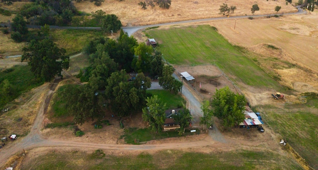 bird's eye view with a rural view