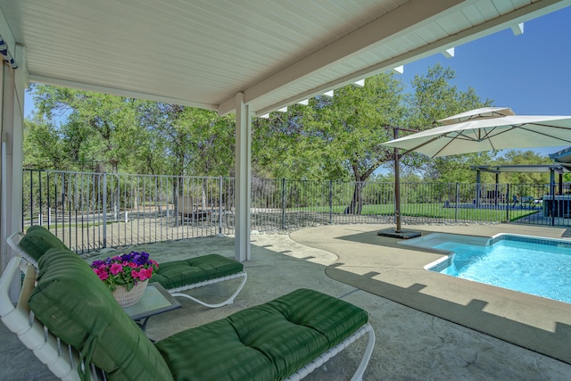 view of pool with a patio area