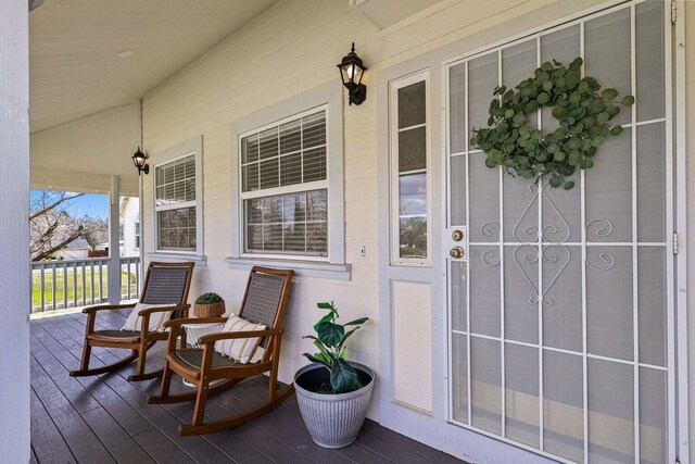 exterior space featuring covered porch