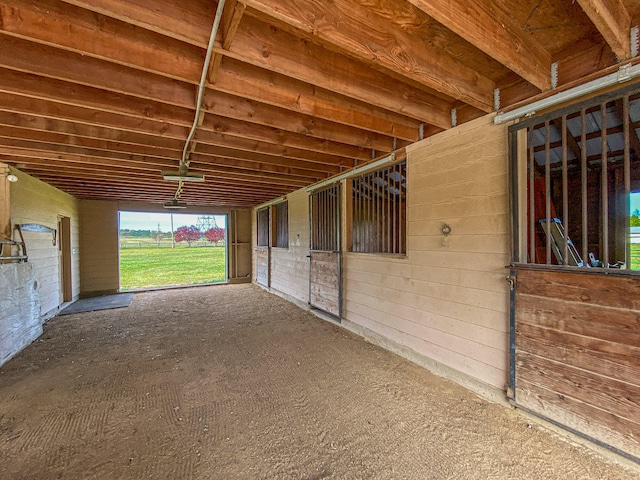 view of horse barn