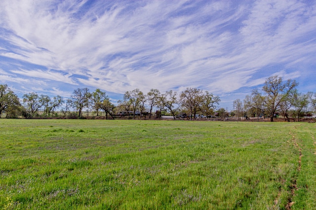 view of yard featuring a rural view