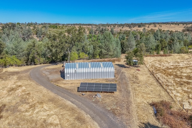 bird's eye view with a rural view