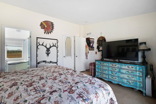 view of carpeted bedroom