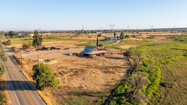 aerial view with a rural view