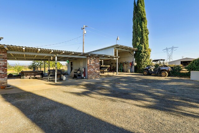 view of front of house with a patio area