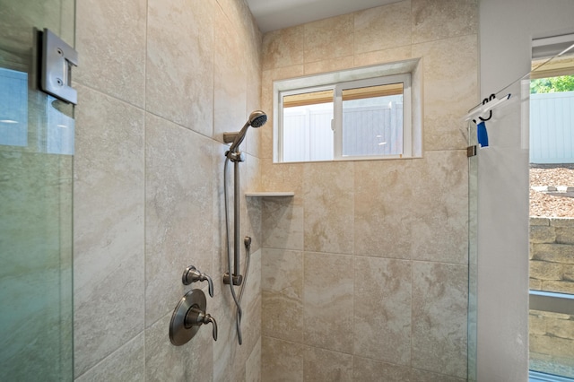 bathroom with walk in shower