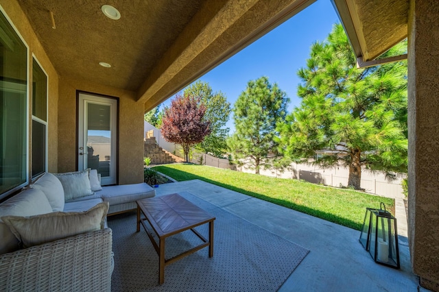 view of patio / terrace with an outdoor hangout area