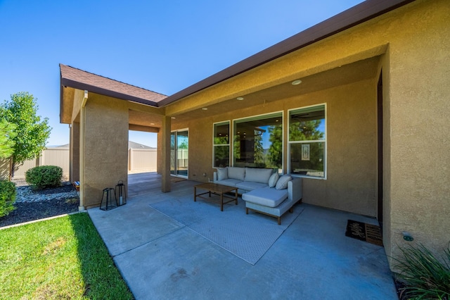 view of patio / terrace with an outdoor hangout area