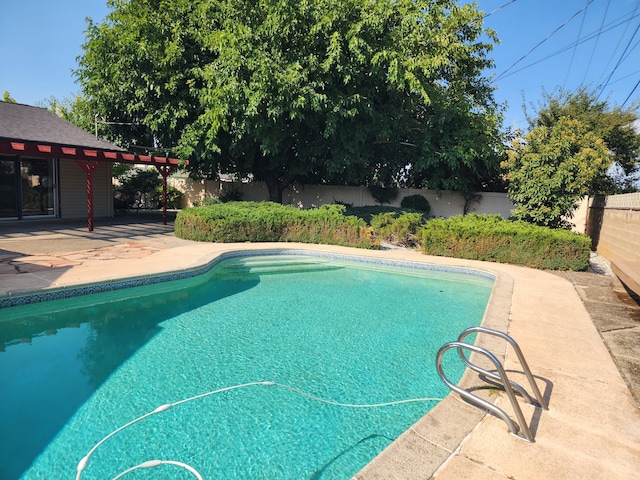 view of pool featuring a patio area