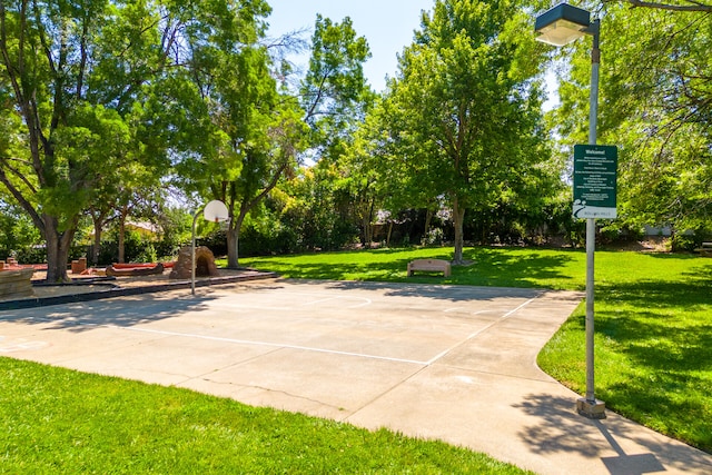 exterior space featuring basketball court