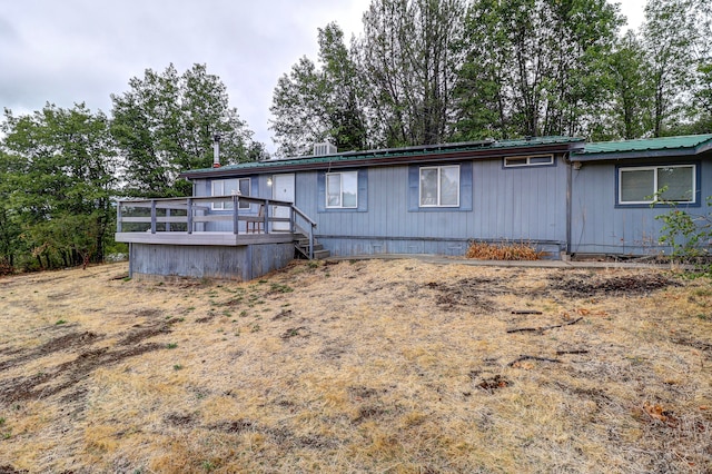 view of front of house featuring a deck