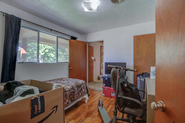 bedroom featuring light hardwood / wood-style flooring