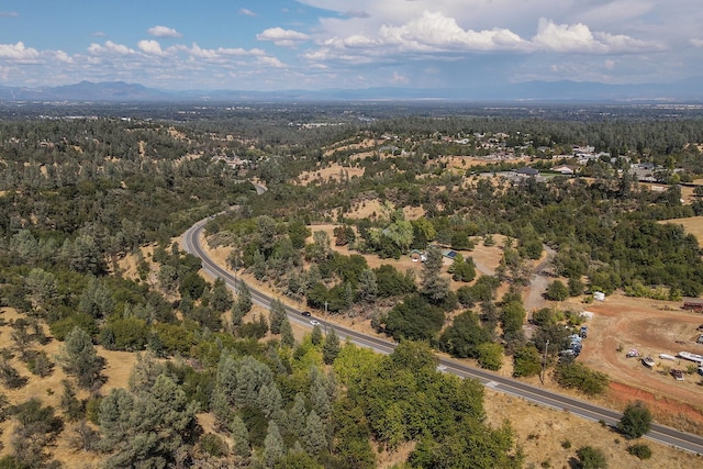 bird's eye view with a mountain view