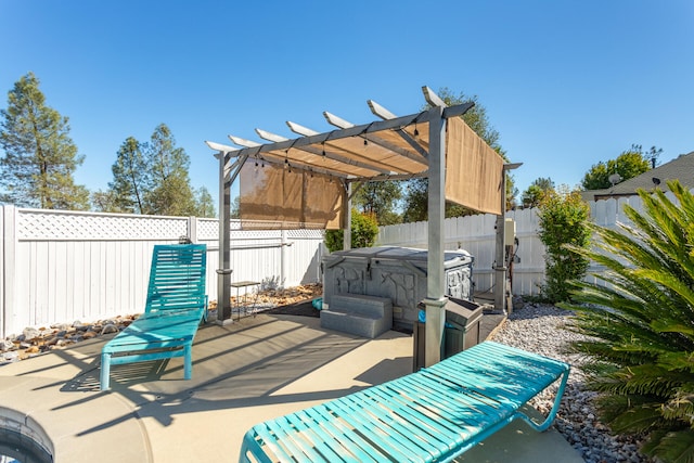 view of patio with a pergola