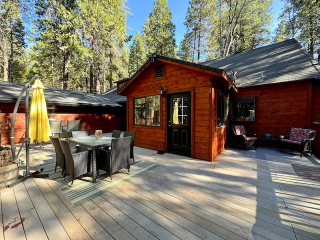 view of wooden deck