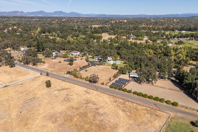 drone / aerial view with a mountain view