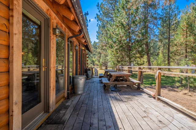 view of wooden terrace