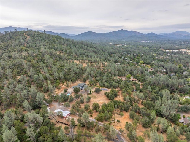 bird's eye view featuring a mountain view